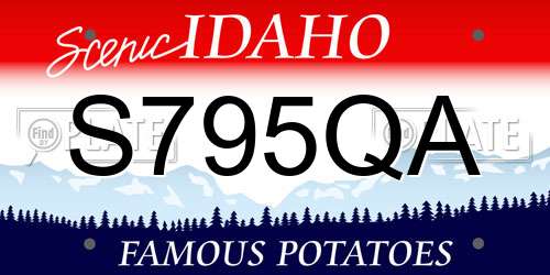 S795QA Idaho License Plate