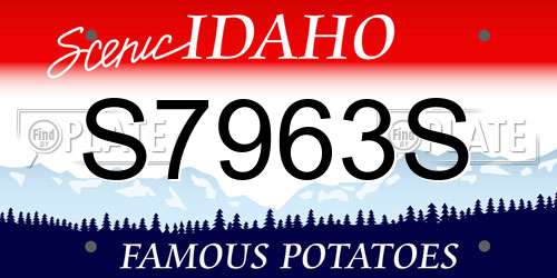 S7963S Idaho License Plate