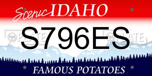 S796ES Idaho License Plate