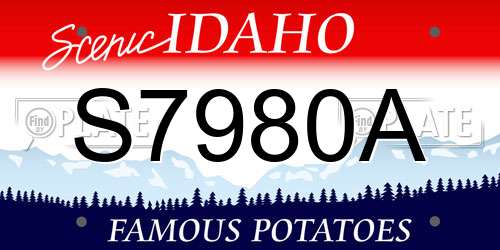 S7980A Idaho License Plate