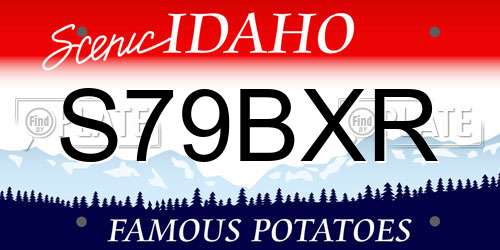 S79BXR Idaho License Plate