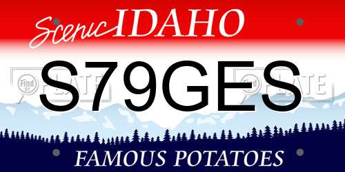 S79GES Idaho License Plate