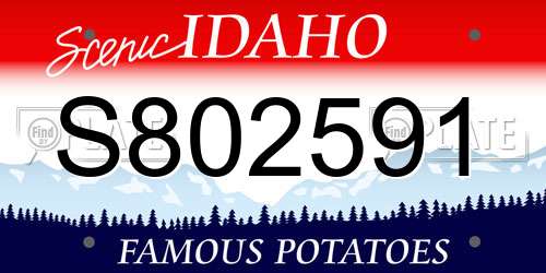 S802591 Idaho License Plate