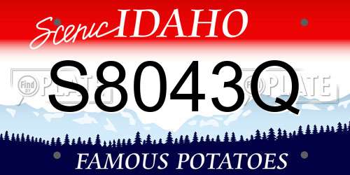 S8043Q Idaho License Plate