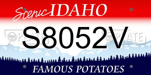 S8052V Idaho License Plate