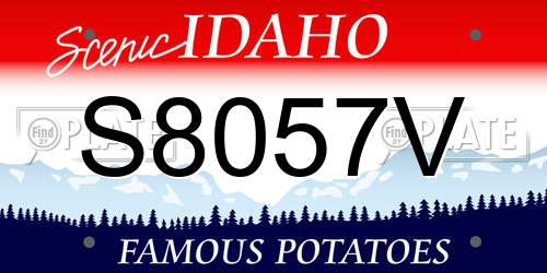 S8057V Idaho License Plate