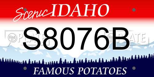 S8076B Idaho License Plate
