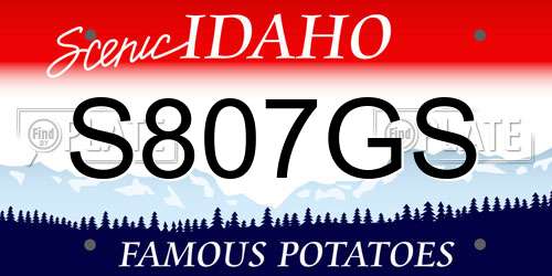 S807GS Idaho License Plate