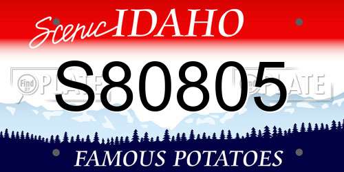 S80805 Idaho License Plate