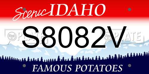 S8082V Idaho License Plate