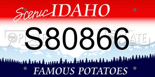 S80866 Idaho License Plate