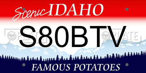 S80BTV Idaho License Plate