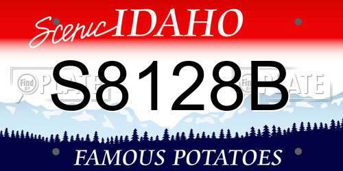 S8128B Idaho License Plate