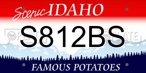 S812BS Idaho License Plate