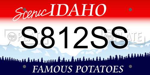 S812SS Idaho License Plate