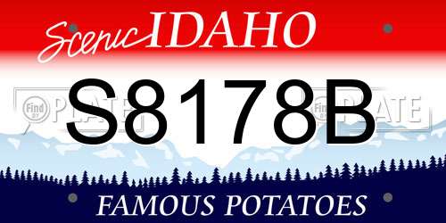 S8178B Idaho License Plate