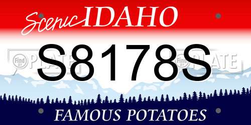 S8178S Idaho License Plate