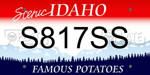 S817SS Idaho License Plate