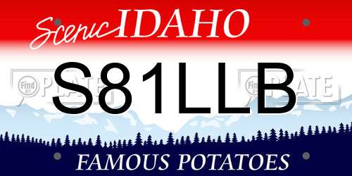 S81LLB Idaho License Plate