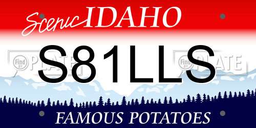 S81LLS Idaho License Plate