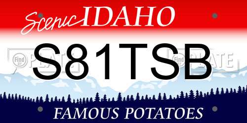 S81TSB Idaho License Plate