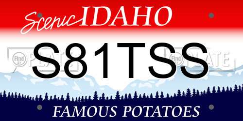 S81TSS Idaho License Plate