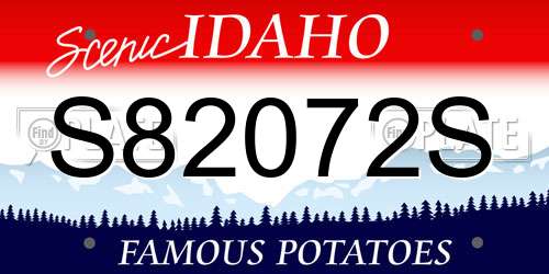 S82072S Idaho License Plate