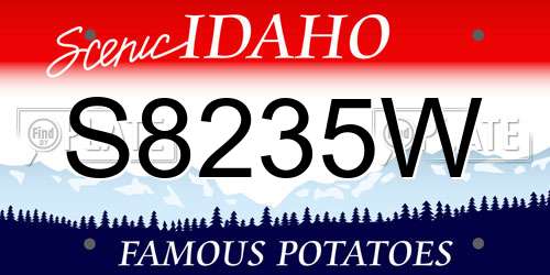 S8235W Idaho License Plate