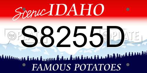 S8255D Idaho License Plate