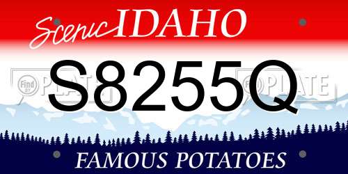 S8255Q Idaho License Plate