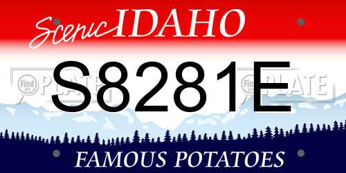 S8281E Idaho License Plate