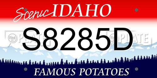 S8285D Idaho License Plate