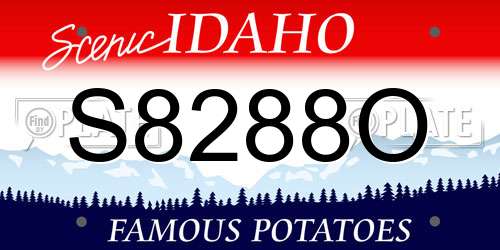 S8288O Idaho License Plate