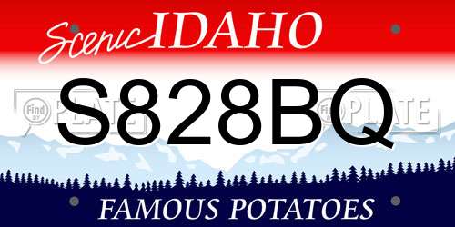 S828BQ Idaho License Plate
