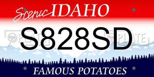 S828SD Idaho License Plate