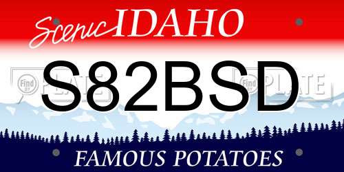 S82BSD Idaho License Plate