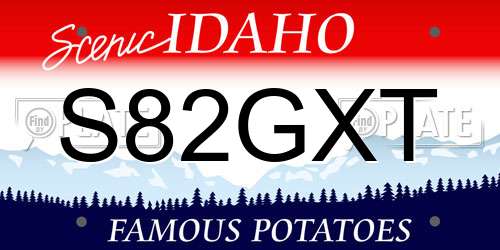 S82GXT Idaho License Plate