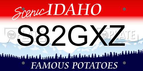 S82GXZ Idaho License Plate
