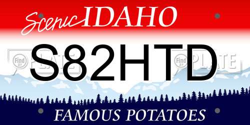 S82HTD Idaho License Plate