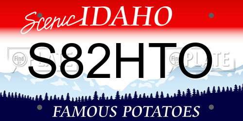 S82HTO Idaho License Plate