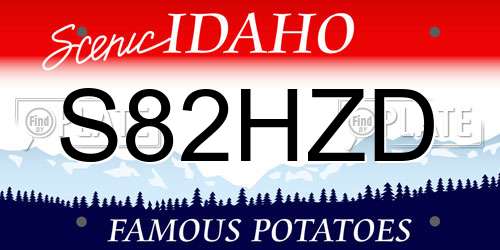 S82HZD Idaho License Plate