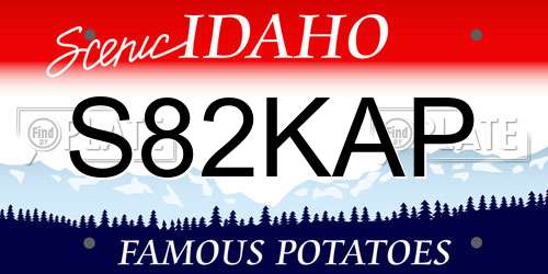 S82KAP Idaho License Plate