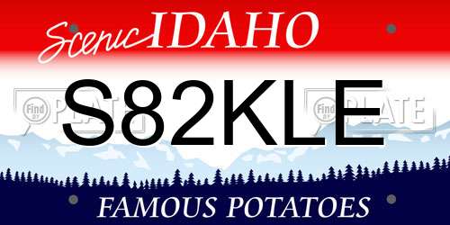 S82KLE Idaho License Plate