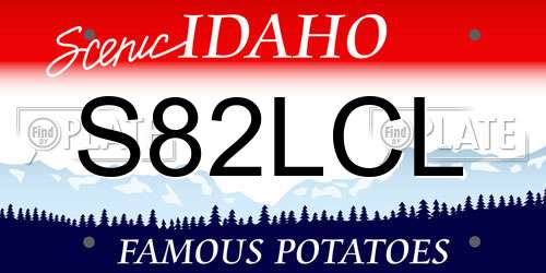 S82LCL Idaho License Plate