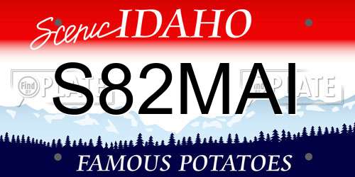 S82MAI Idaho License Plate