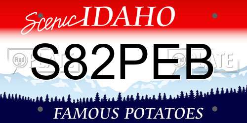 S82PEB Idaho License Plate