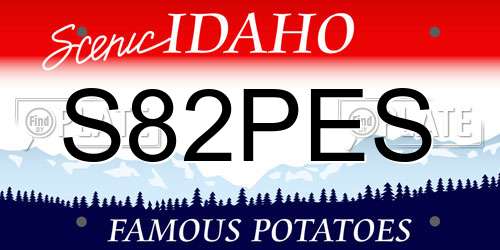 S82PES Idaho License Plate