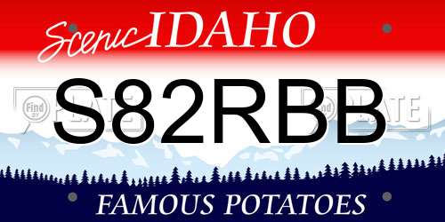 S82RBB Idaho License Plate