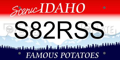 S82RSS Idaho License Plate