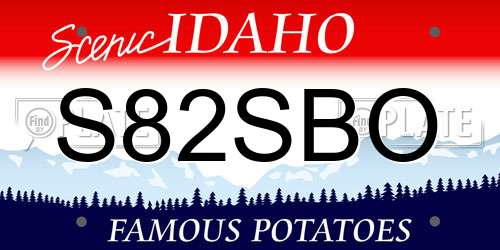 S82SBO Idaho License Plate